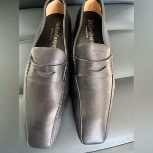 Yves Saint Laurent Black Leather Loafers